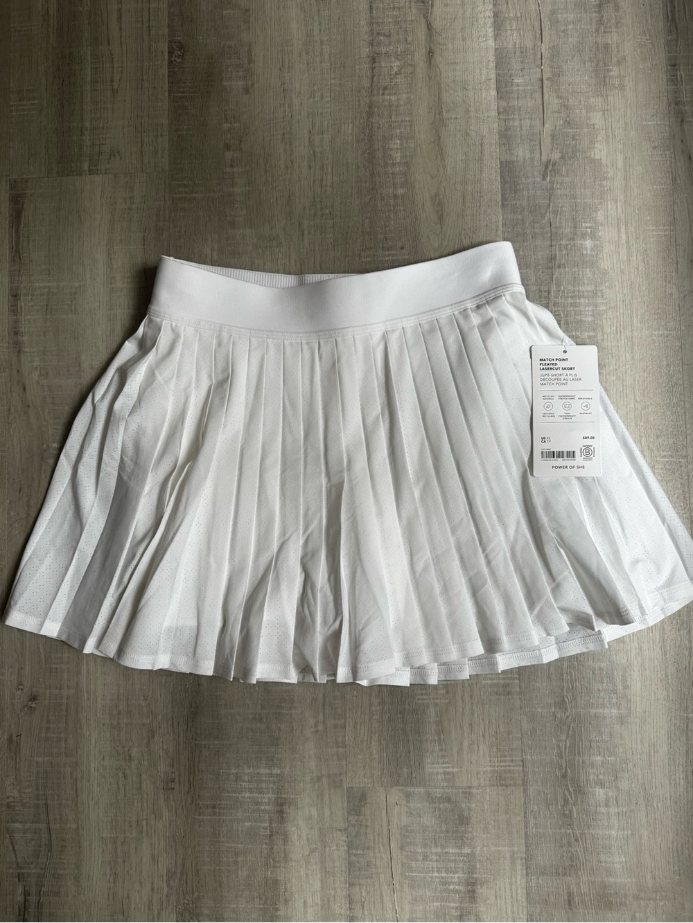 Athleta White Pleated Skater Tennis Skirt